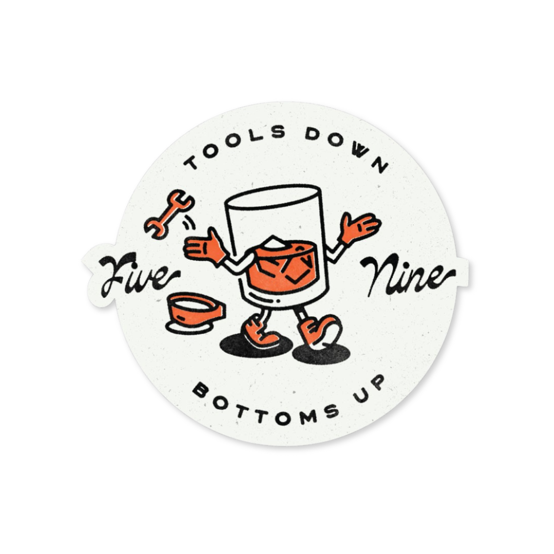 Bottoms Up Sticker
